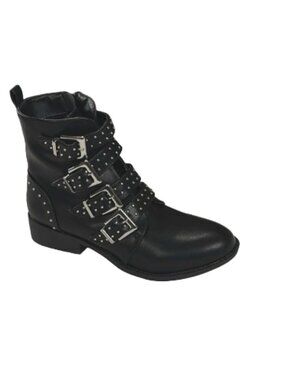 Qupid Vinci-58 Ankle Booties | Multi-Strap Studded Fashion Boots